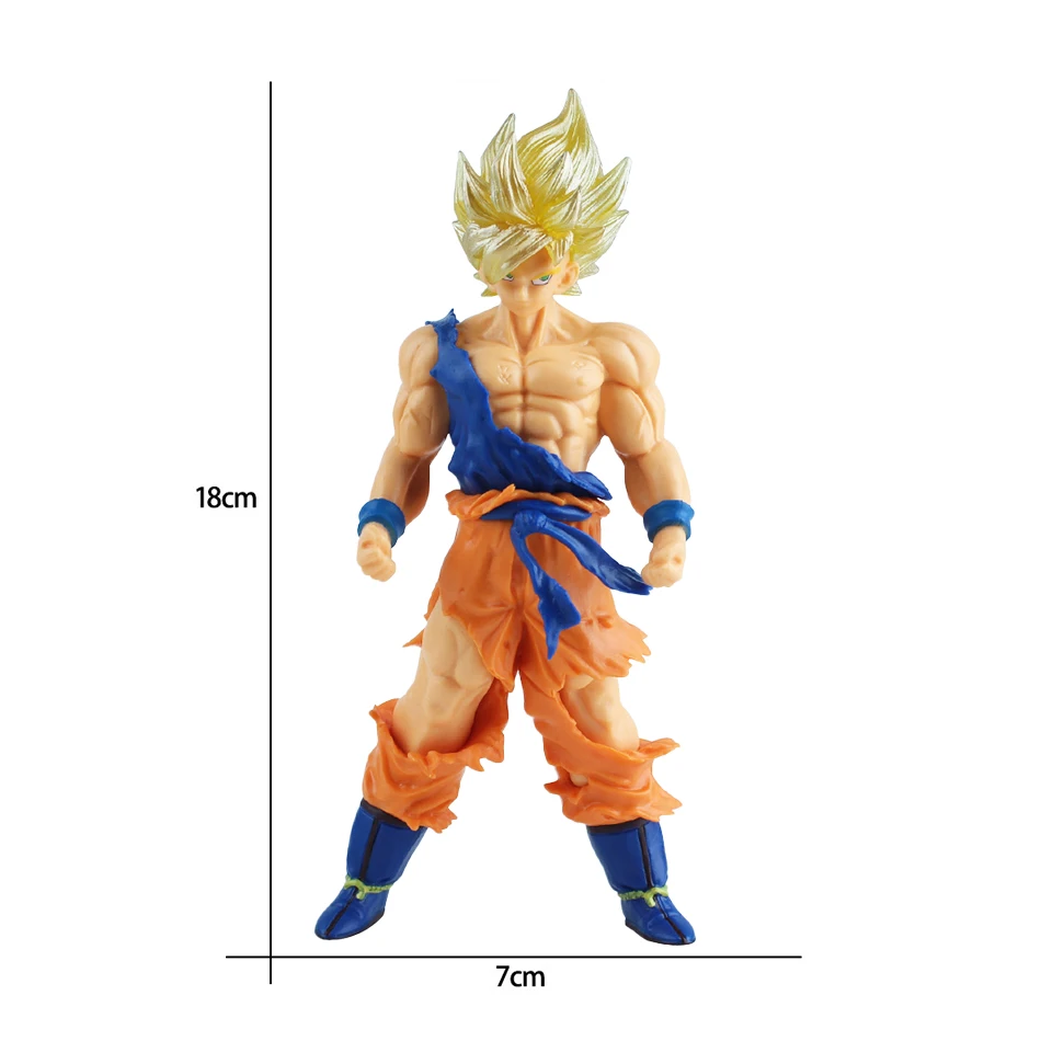 17-18cm anime dragon ball z super saiyan son goku broly vegeta anime figura de ação modelo presentes estatuetas colecionáveis para crianças