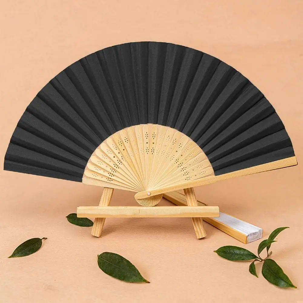 

Chinese Folding Fan Easy to Paint Bamboo Fan Handle Smooth Opening DIY Preschool Education Foldable Fan Home Decorations