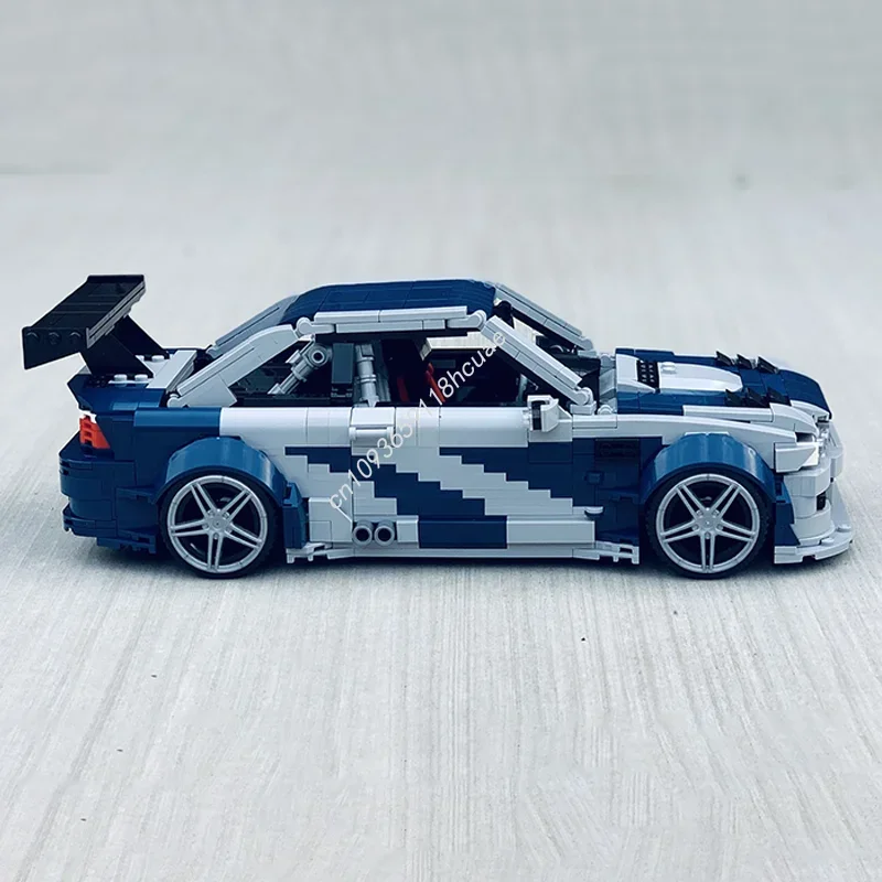 1238 elementów MOC BMWedd GTRs Need Speed MOST WANTED Model Prezent na Boże Narodzenie Klocki Konstrukcyjne DIY Zabawki Kreatywny Pomysł Edukacyjne Klocki