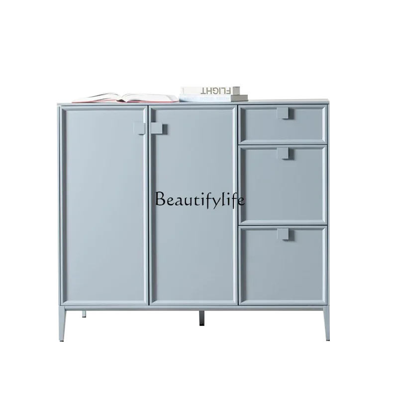 

Z.Italian minimalist paint shoe cabinet Nordic foyer storage cabinet