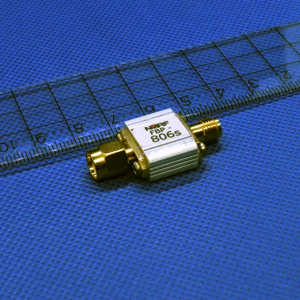 

Полосовой фильтр 806 (791-821) МГц SAW, полоса пропускания 1 дБ 30 МГц, FDD800, интерфейс SMA
