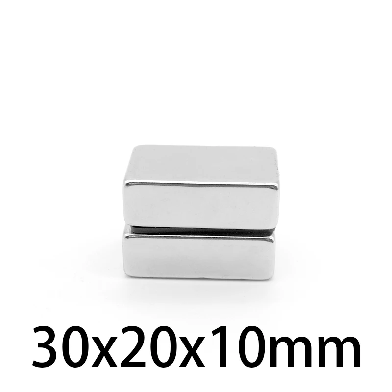 1/2/3/5/10PCS 30x20x10mm Strong Quadrate Neodymium Magnet 30*20*10 Powerful NdFeB Magnet 30x20x10mm N35 Block Rare Earth Magnets