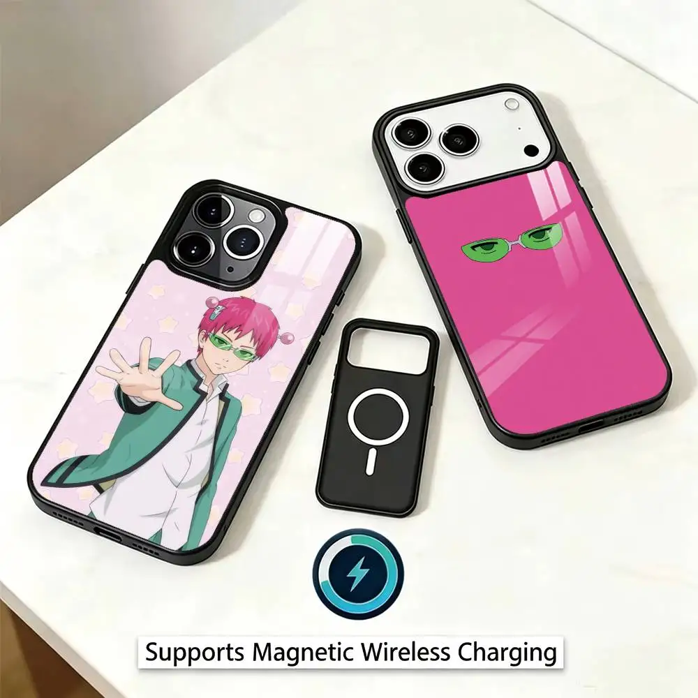 Kusuo Saiki  Phone Case For iPhone17,16,15,14,13,12,11 Plus,Pro Magnetic Supports Magnetic Wireless Charging