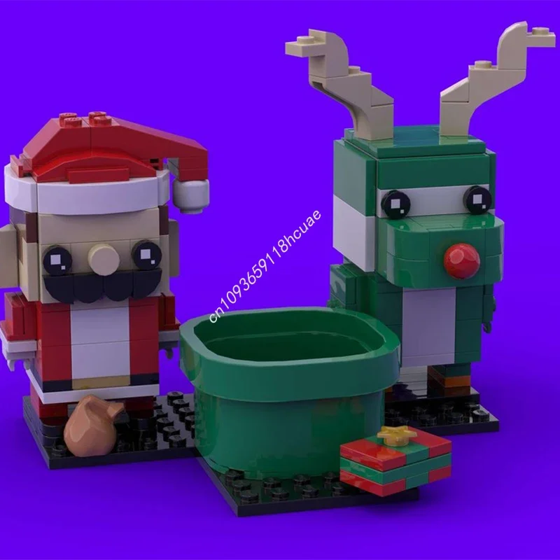Juego de aventura MOC, edición Yoshi, modelo Brickheadz, bloques de construcción DIY, juguetes de arquitectura creativa, regalos de navidad, 215 Uds.