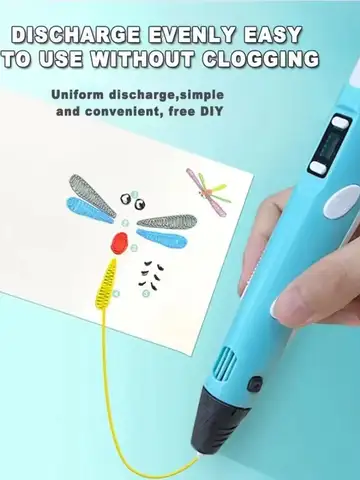 Electronic 3D Printing Pen with 9M PLA Consumables High-Temperature 3D Graffiti Tool Intelligent Toy Christmas Birthday Gift
