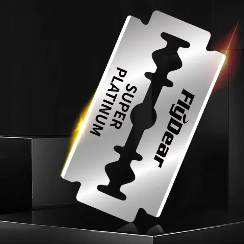 10-100 個ステンレス鋼ダブルエッジ安全かみそり耐久性のあるプロのポータブル理髪かみそりひげトリマー男性用ツール