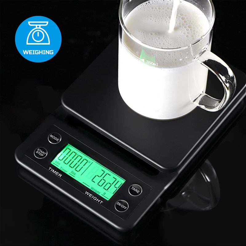 HiBREW Hand coffee timing electronic scale Weighing,Timing,Countdown professional electronic scale