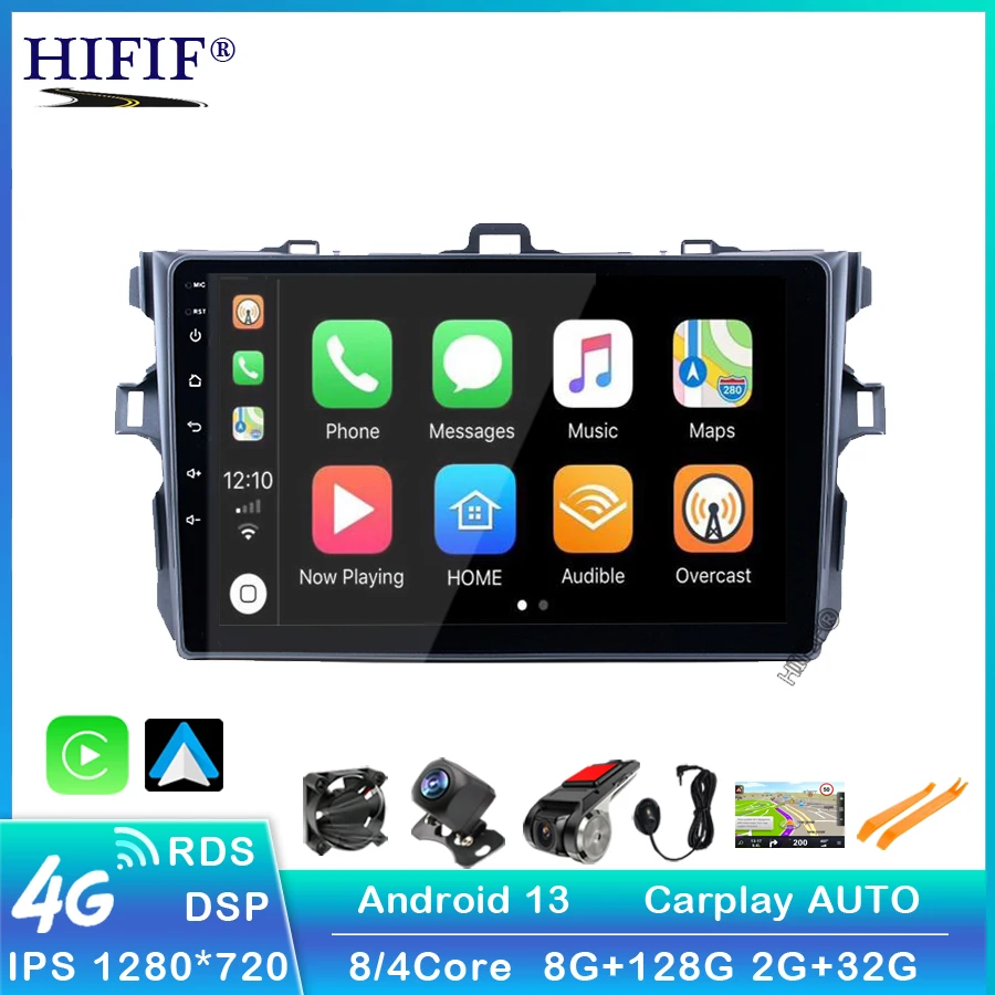 

Car Radio Android 13 Multimedia Player For Toyota Corolla E140/150 2006 2007-2009 2010 2011 2012 2013 WIFI GPS Navigation