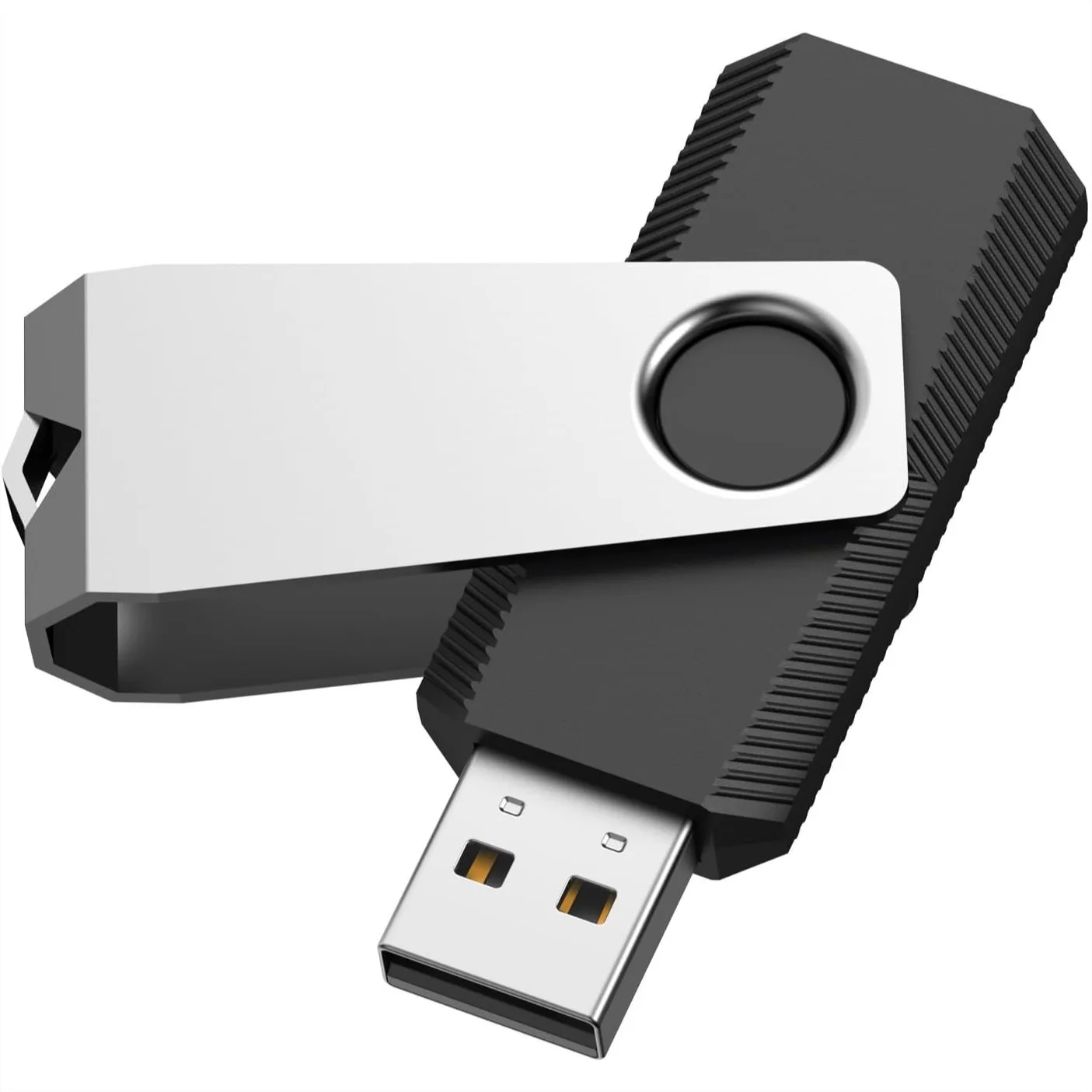 

32GB USB 2.0 Flash Drive Swivel Metal Thumb Drive for Data Storage, Black