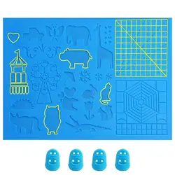 Heat-Resistant 3D Pen Mat Accessories Durable Flexible Silicone Pad Accessories 3d printing pen soft silicone Design Mat Pad