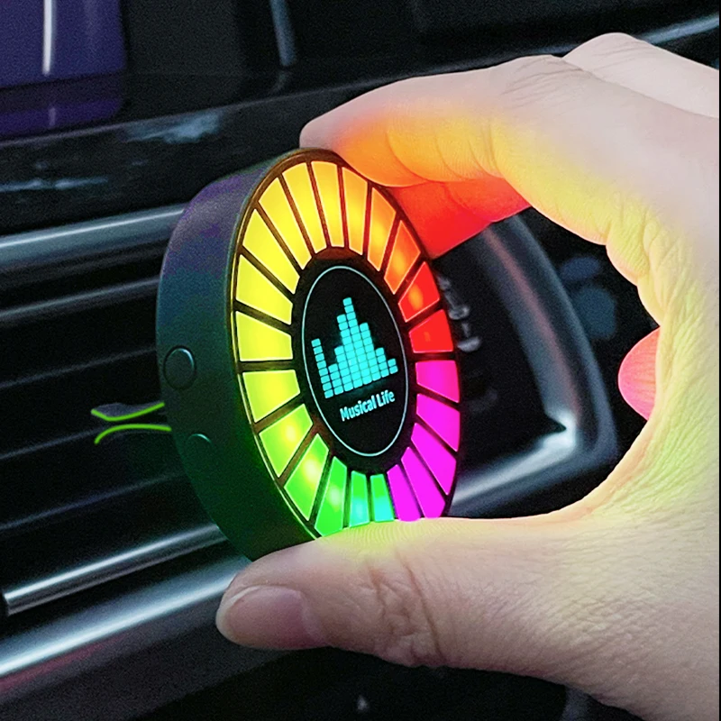 car air fresheners music rhythm lamp atmosphere light RGB LED USB vent perfume diffuser accsesories interiors decoration aroma