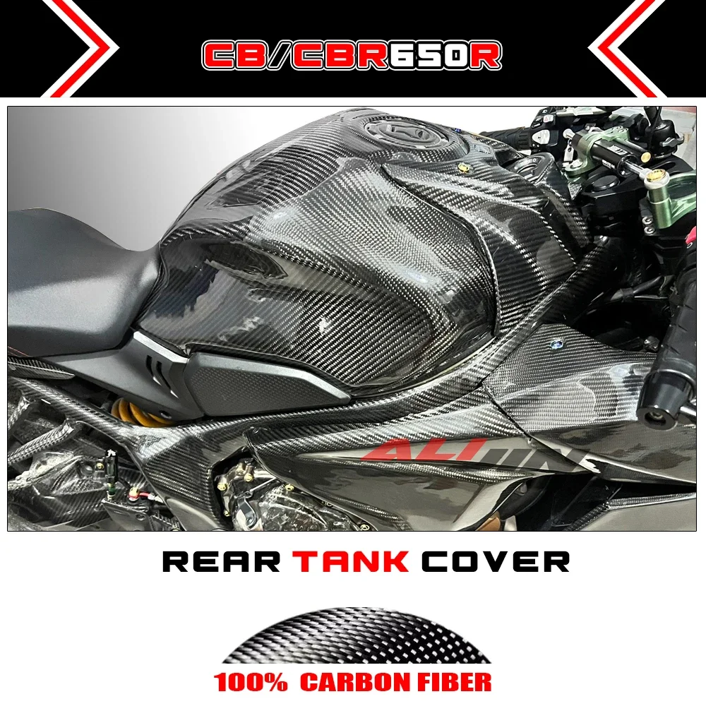 100% Real Dry Carbon Fiber Fit HONDA CB650R 2019-2023 CBR650R Motorcycle Front Fairing Fender Side Panel Winglets Air Deflector