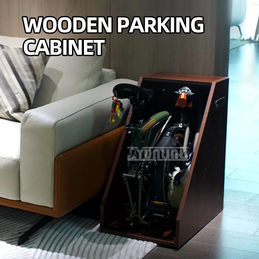 Parking Cabinet British Cloth Storage Box Solid Wood Parking Rack Folding Car Storage Cabinet Display Cabinet Storage