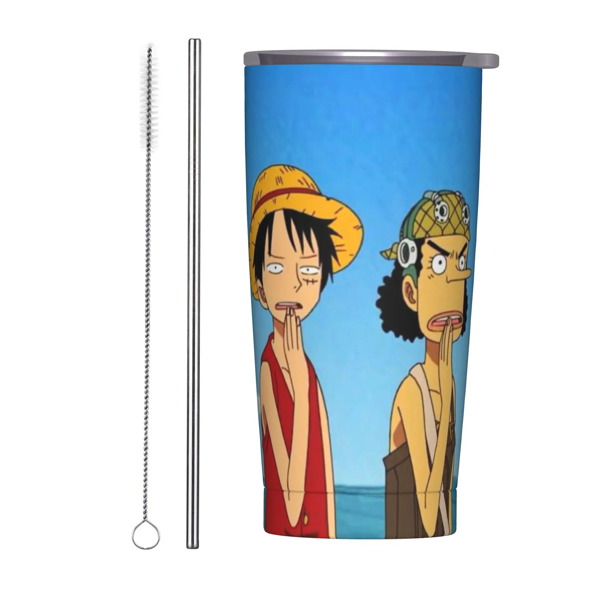

luffy Zoro Tony Chopper anime 20oz Tumbler Stainless Steel Double Wall Vacuum Insulated Tumblers Cup With Straw