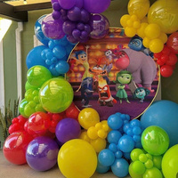 126PCS New Movie Inside Out Theme Colors Red Blue Green Yellow Represents Emotional Characters Suitable for Children Aged 1-9Bir