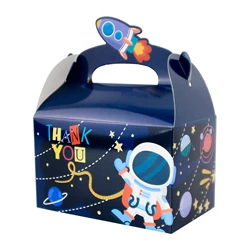 12PCS Outer Space Astronaut Party Favors Bags with Stickers candy treat bags for kids Sincece theme birthday Party