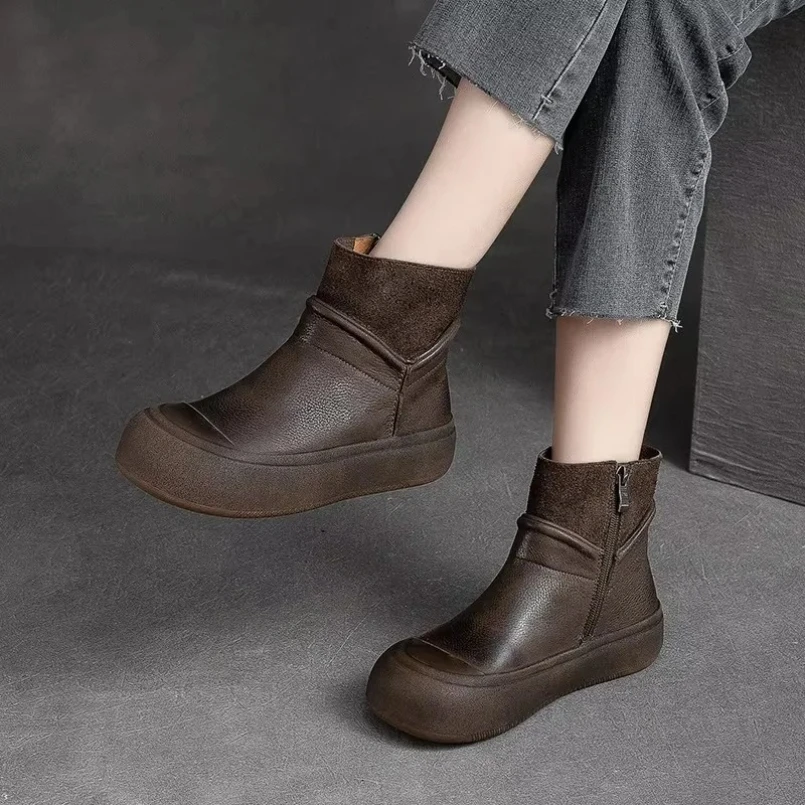 bottines-d'hiver-en-cuir-veritable-bout-rond-chaussures-plates-souples-faites-a-la-main-confortables-fermeture-eclair-laterale-2025