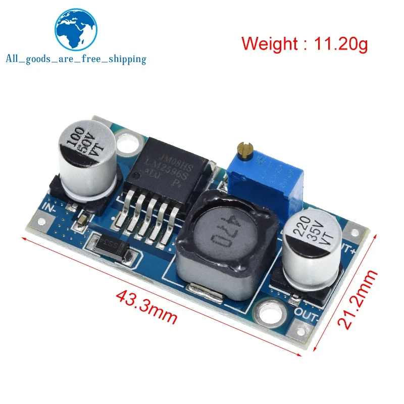 LM2596s DC-DC وحدة إمداد الطاقة تنحى 3A وحدة تنحى قابلة للتعديل LM2596 منظم الجهد 24 فولت 12 فولت 5 فولت 3 فولت