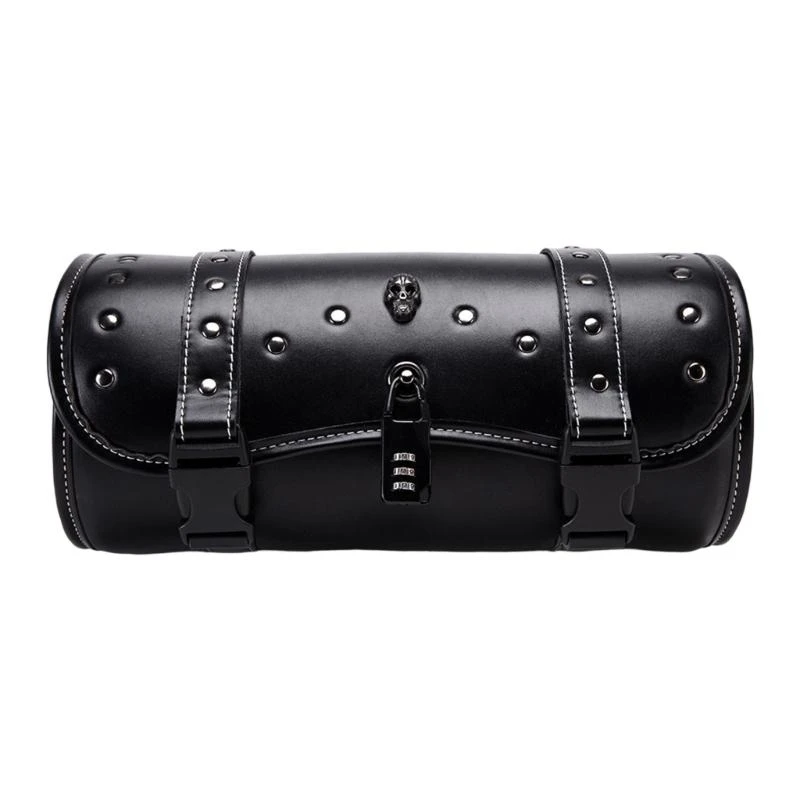 

Motorcycle Saddlebag Side Bag PU Leather Tool Bag Waterproof Storage Bag R6FB