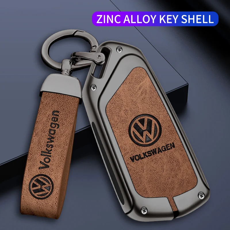 Leather Car Key Case Cover Shell for VW Volkswagen Golf 8 MK8 ID3 ID4 Cupra 2020 For Skoda Octavia A8 SEAT Leon MK4 Accessories