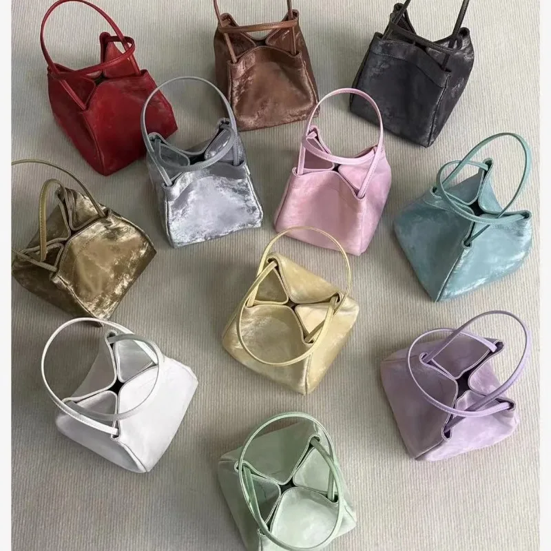 The New Chinese Style Basket Handbags Female Fashion Large Capacity Single Shoulder Crossbody Bag Casual Commuter Elegant Purses