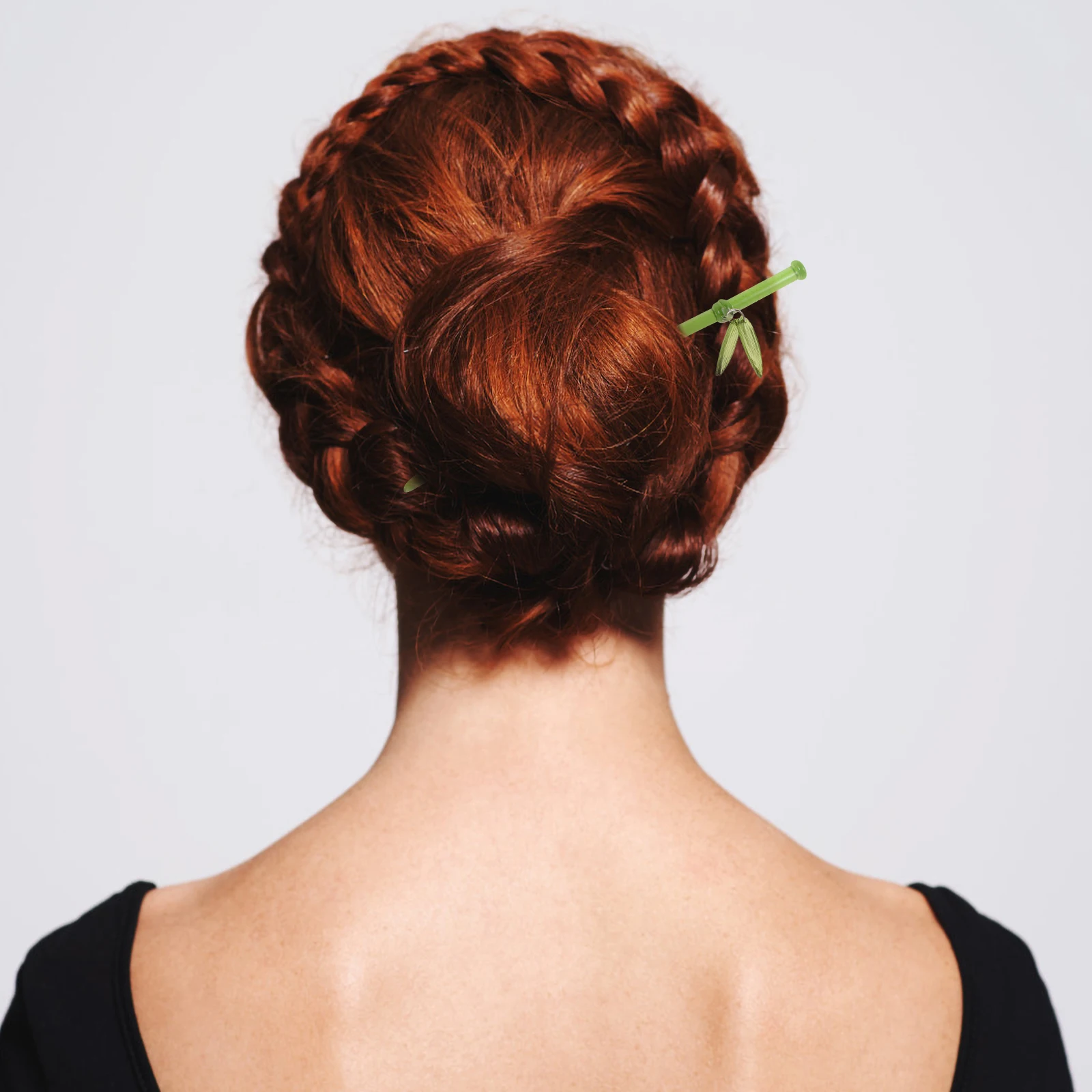 

Bamboo Hairpin Retro Accessories Green Plastic Traditional Vintage Hair Accessories Hanfu Style Long Hair Bun Decorative