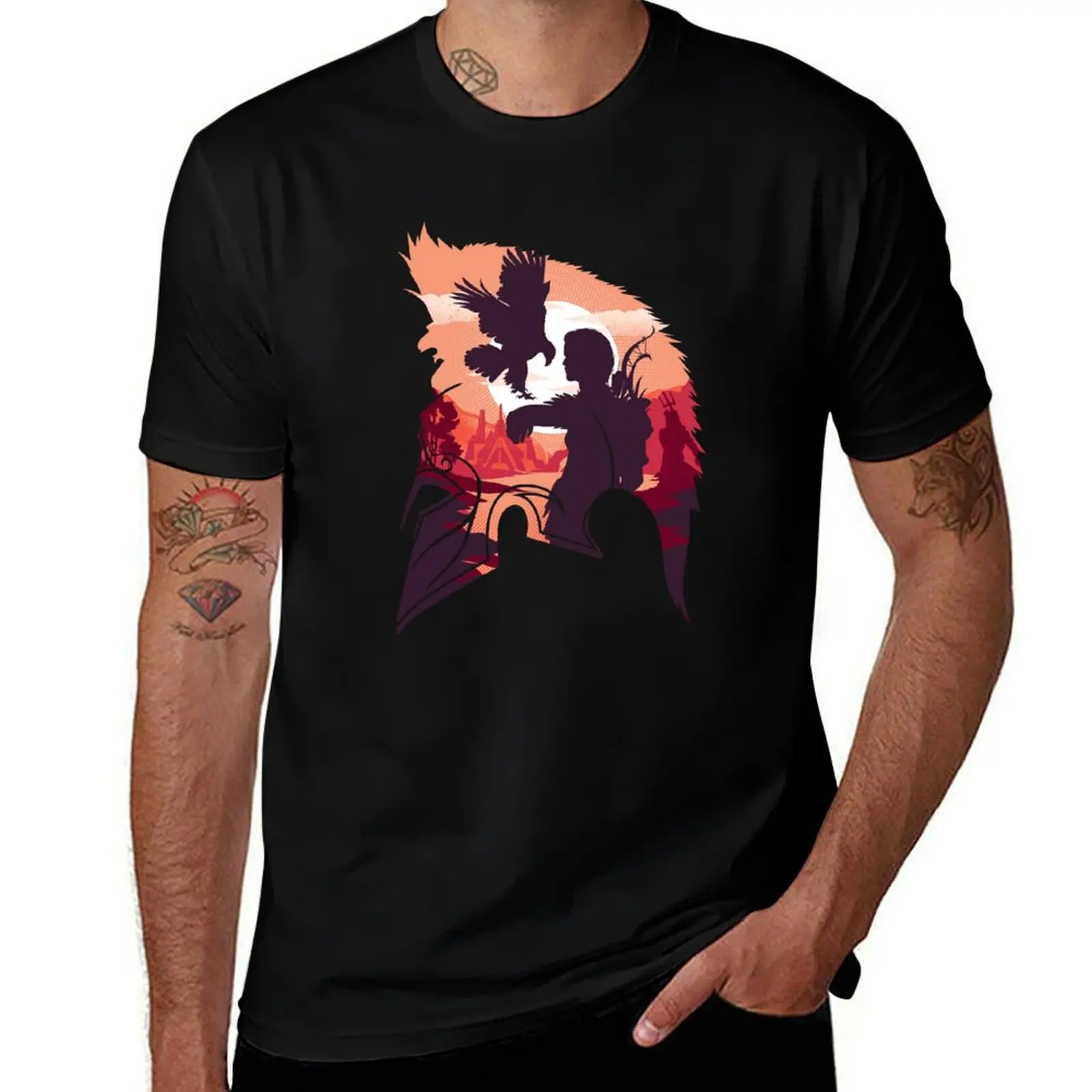 Eagle Bearer Warrior T-Shirt Gym Wear Breathable Short Sleeve Tee T-Shirt