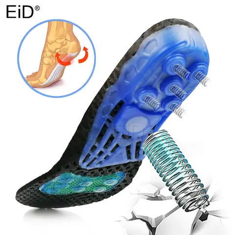 Spring silicone orthotic insoles for flat feet EiD