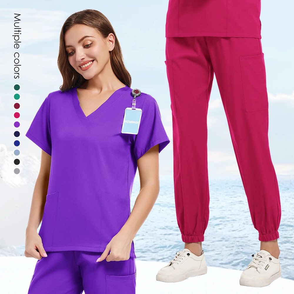 Скрабы, медицинская форма, топы с короткими рукавами + брюки, униформа для кормления, женский зоомагазин, доктор, больница, клиника, хирургия, спецодежда, наборы скрабов