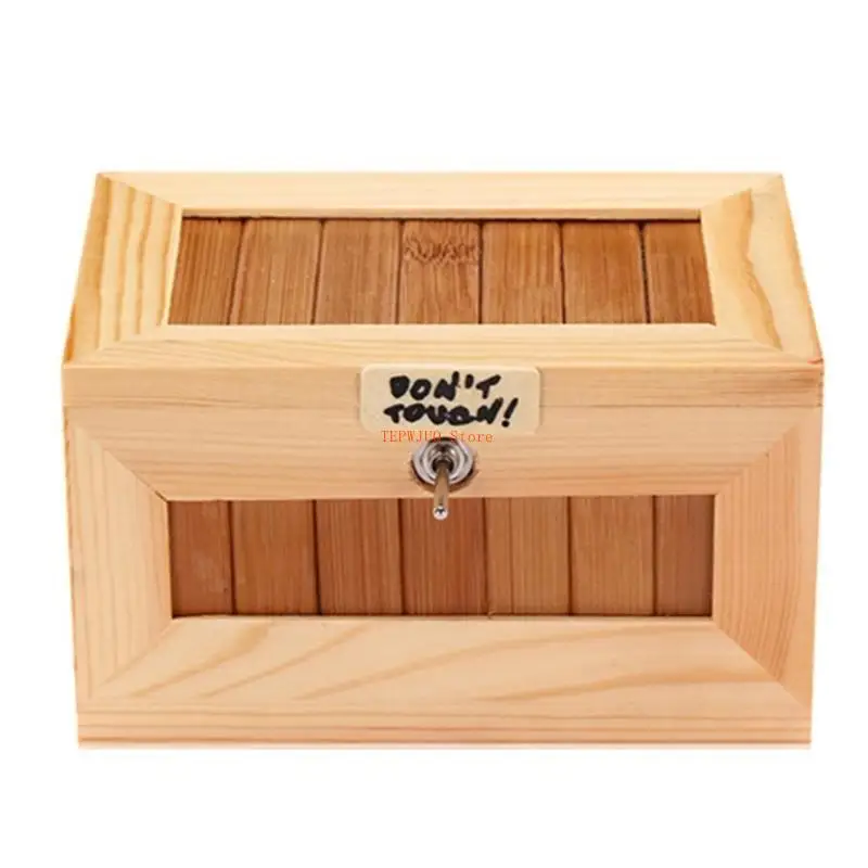 

U50F Useless Box with Sound, Fun Desk Toy for Home and Office Decors Interactive Surprise Toy Box Unique Gifts