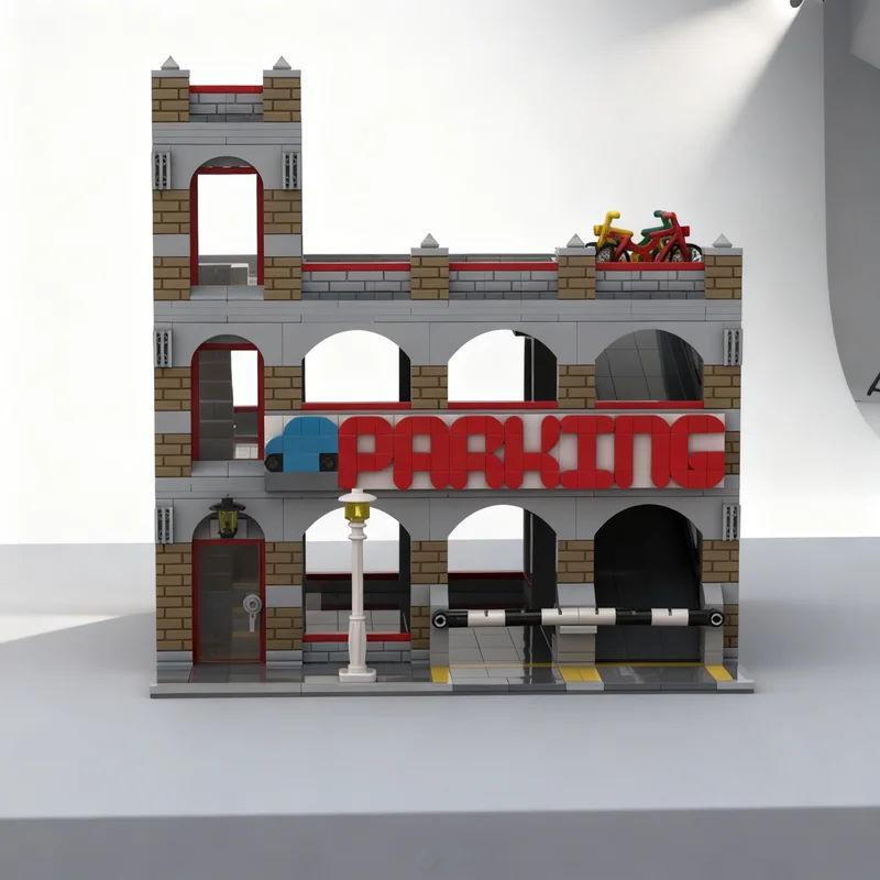 

1213pcs MOC Modular Small Car Parking Garage Creator Expert Model Building Blocks Construction Toys Christmas Gifts Brick Kids
