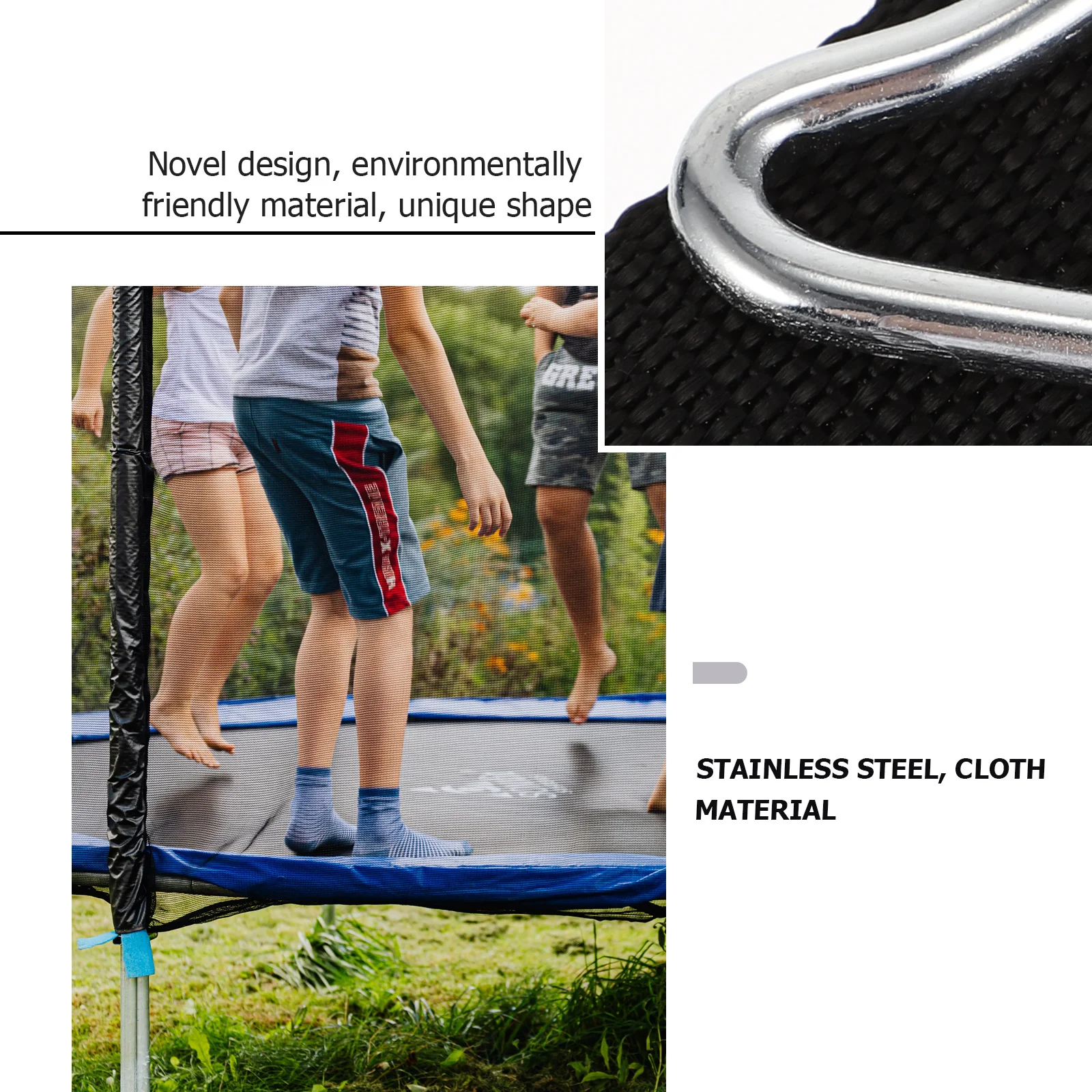 

30Pcs Trampoline Triangle Rings High Strength Stainless Steel Buckle Replacement Parts for Mesh Cloth Trampoline Spring Repair