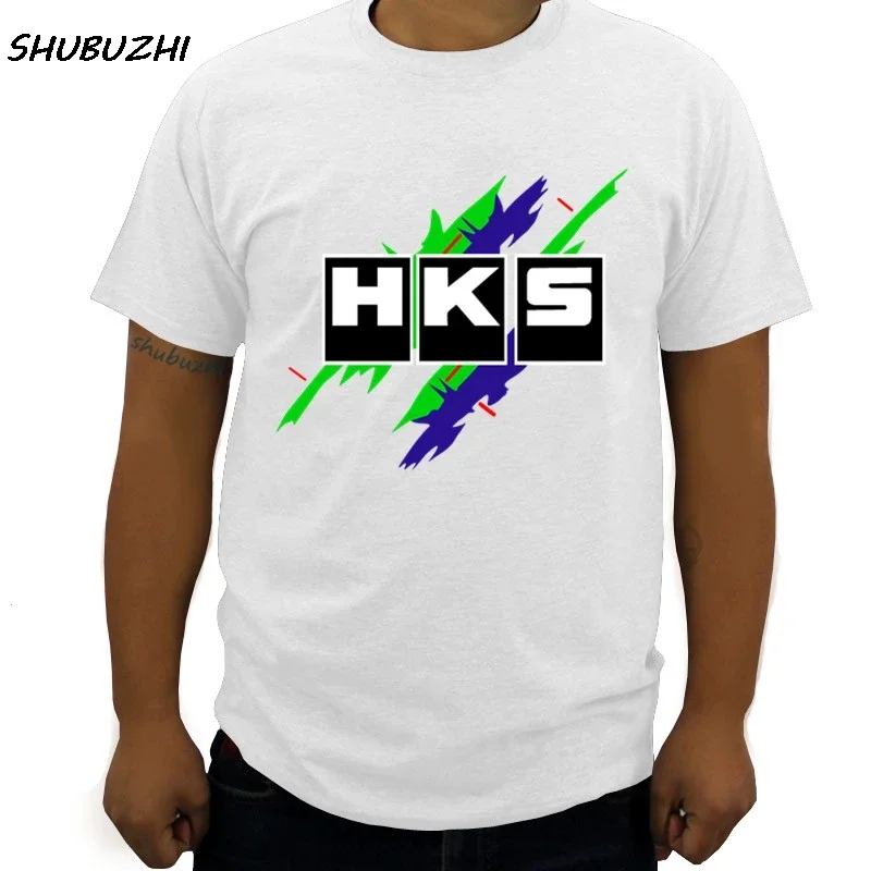 drop shipping men Basic T Shirt Brand Car Auto HKS Solid Man Casual Camisetas mens cotton luxury brand tee shirt big size