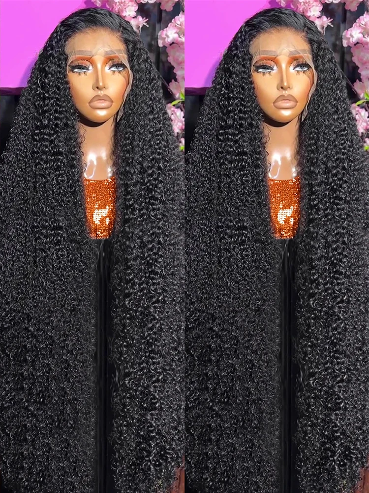 

40 46 дюймов 360 Полный парик из натуральных волос на кружеве 250 Плотность HD 13x6 Прозрачные глубокие волнистые вьющиеся кружевные фронтальные парики для женщин