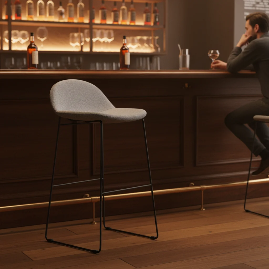 

Modern Luxury PU Leather Bar Chair High Quality Home Furnishings For Dining Hotels Gyms Bedrooms Kitchens
