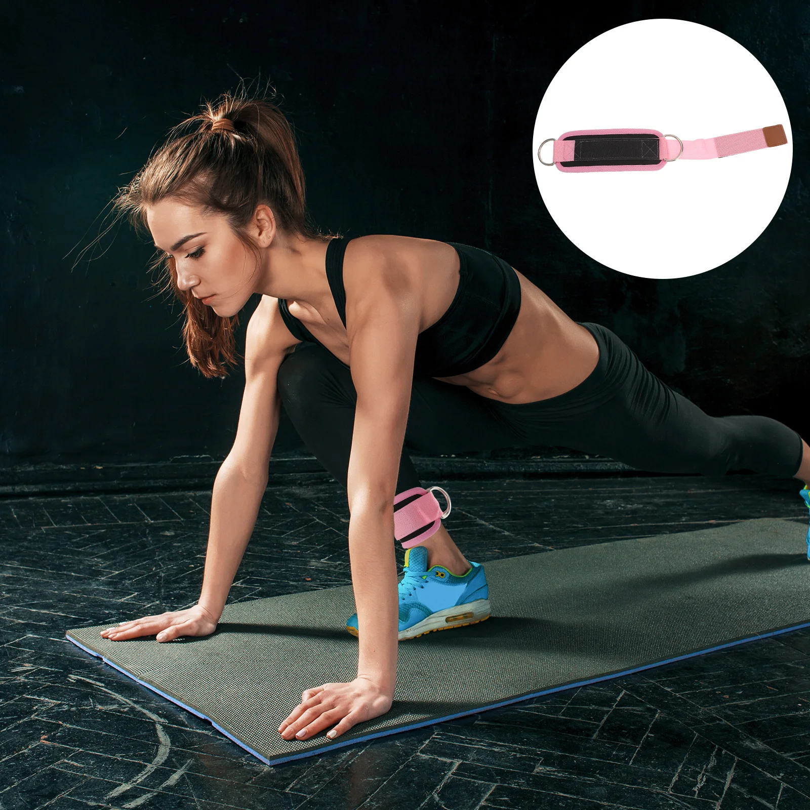 

1pc Pink Strap for Home -ring Fitness Supplies Buckle Leg Stretching Exercise Accessories