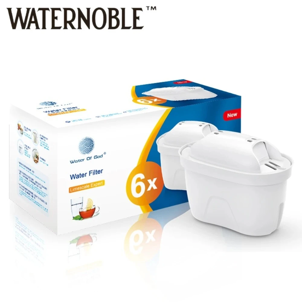 Waternoble for BRITA MAXTRA+ Replacement Water Filter Cartridge Compatible with BRITA Jugs Reduces Chlorine Limescale Impurities