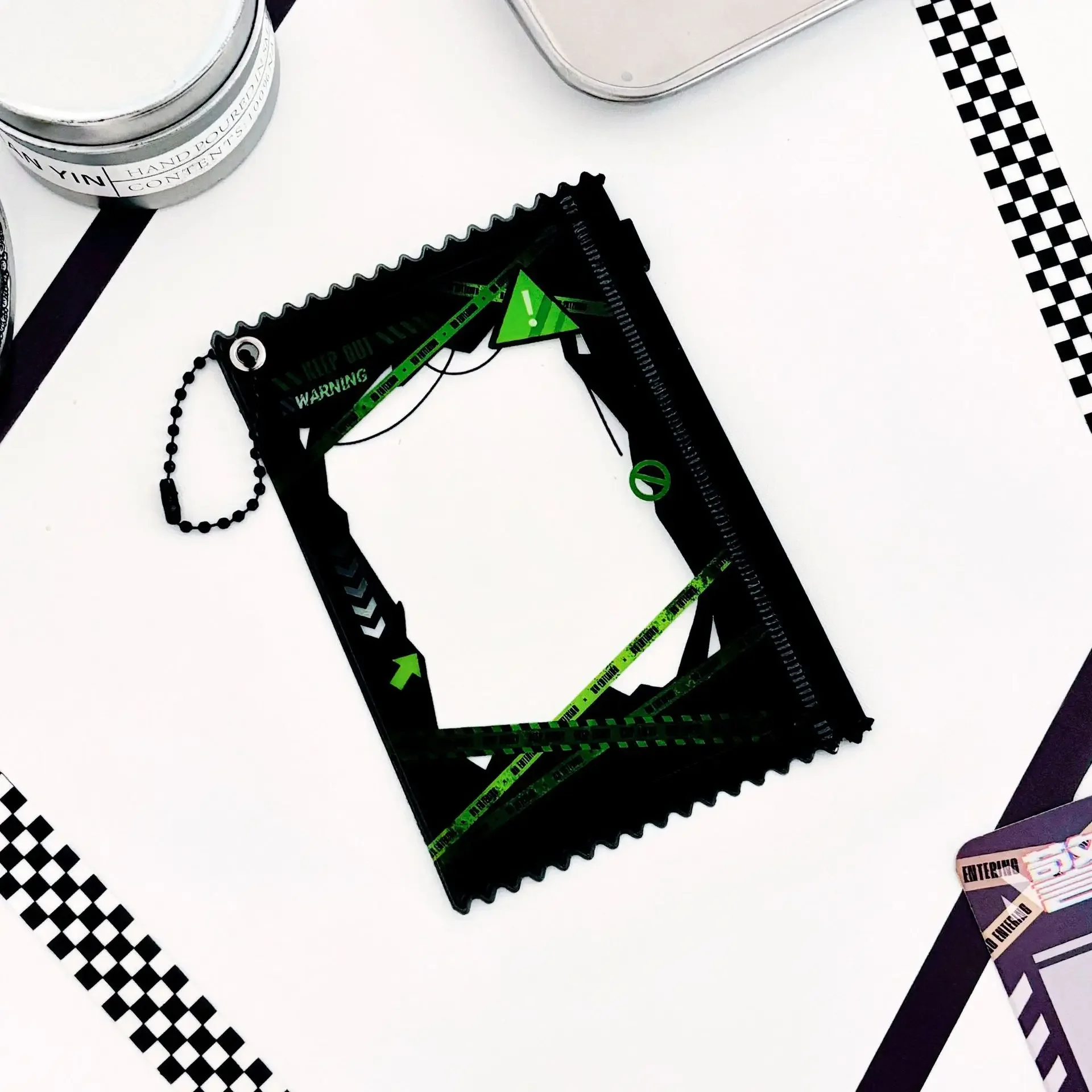 Манга Аниме Th информацион Держатель для фотокарточек для 3-дюймовой фото Отаку для девочек Предупреждающая линия Фото наклейка Чехол Украшение в стиле киберпанк