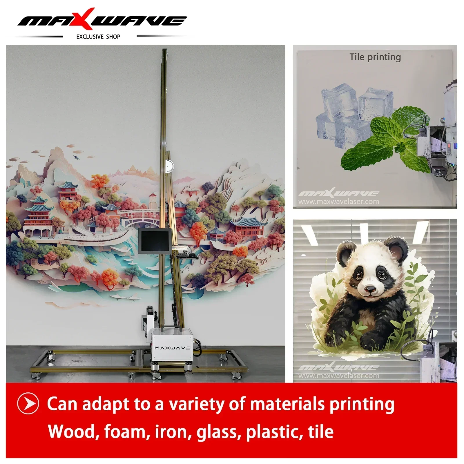 3D Wall Printer Large Format Printing Vertical Printer Factory Price UV 3D wall advertisement indoor outdoor painting tools