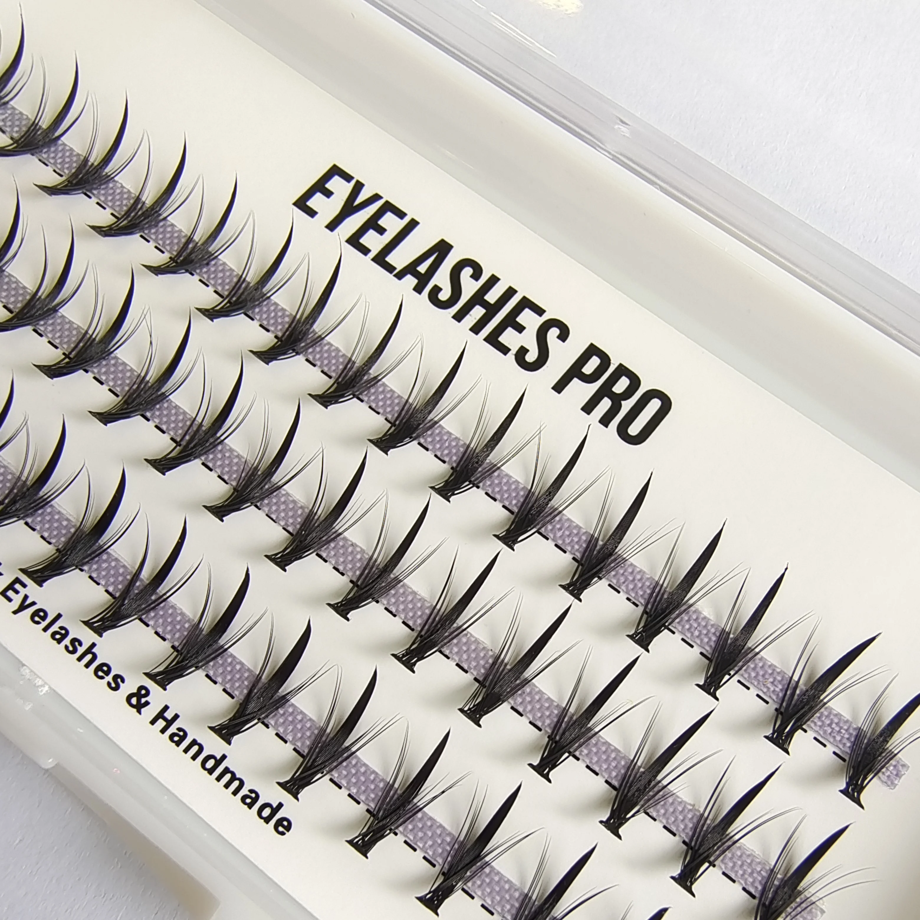 MU002 DIY Hand Made Eyelash Extension Segmented Flase Lashes Dramatic Lash Bundles Soft Ribbon Strip Eyelashes Makeup Lashes NEW