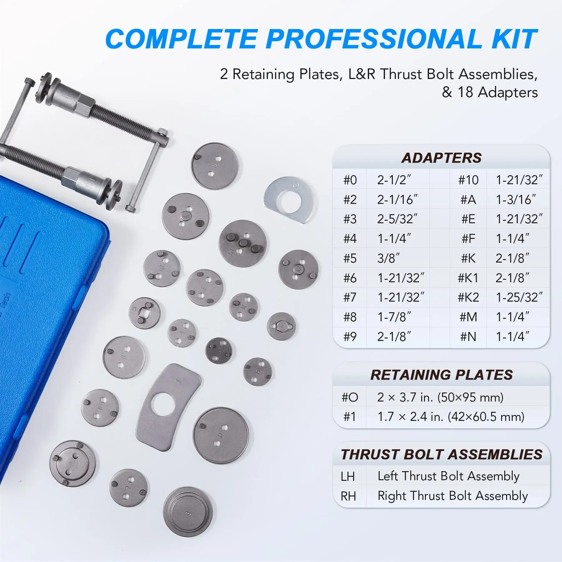EADavid-Kit d'outils de réparation de voiture, frein à disque de voiture, réglage universel, intercalaires de roue, piston à l'arrière lointain, ensemble de 22 pièces