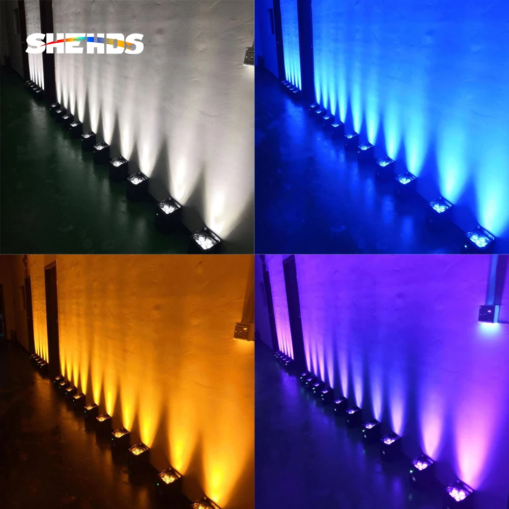 Imagem -05 - Shehds Peças 6x18w Led Bateria Luz sem Fio Esposa Lavagem Par para Festa dj Discoteca Restaurante Casamento Casa Lavagem de Parede App Telefone Cont