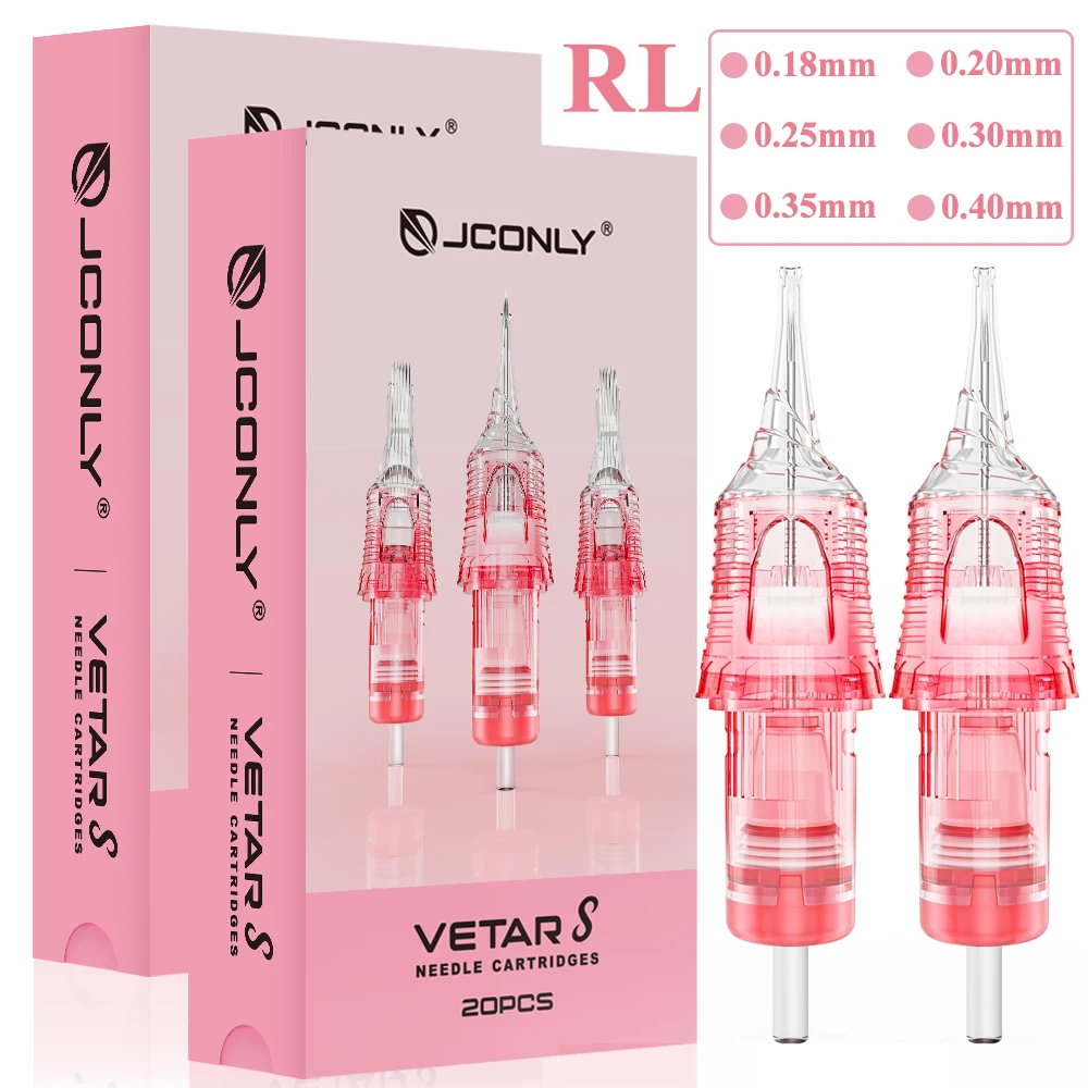 

JCONLY VETAR S PMU Tattoo Cartridge Needles 20pcs RL Sterilize Safety Tattoo Needles Universal Tattoo Cartridges Tattoo Supply