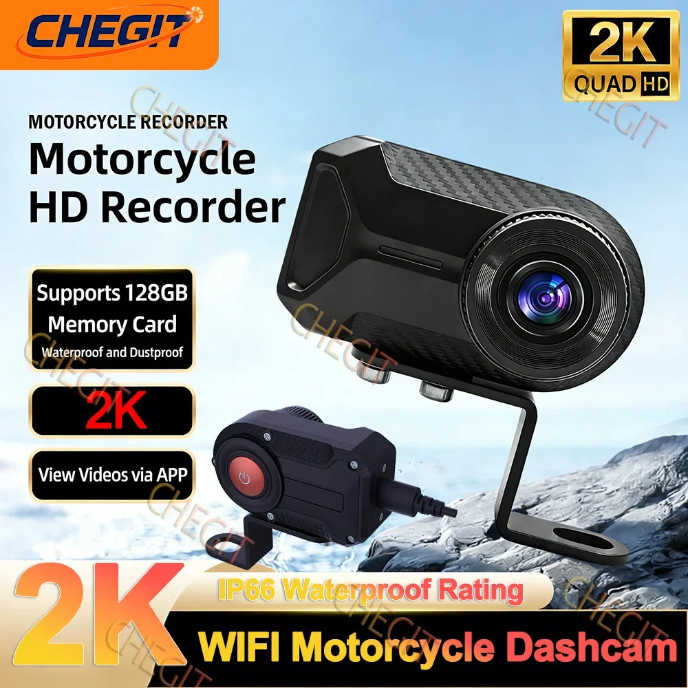 

Новинка 2026, 2K DVR, мотоцикл, велосипед, WIFI, приложение, записывающее устройство для вождения, водонепроницаемая IP66, видеорегистратор, запись для езды на велосипеде, безопасность