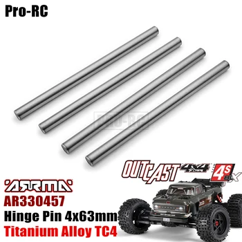 4pcs ar330ar4 x 63mm Hinge Pin Titanium TC4 Arrma For 1/10 OUTCAST 4X4 4S V1/V2 BLX STUNT Truck RC Car Parts