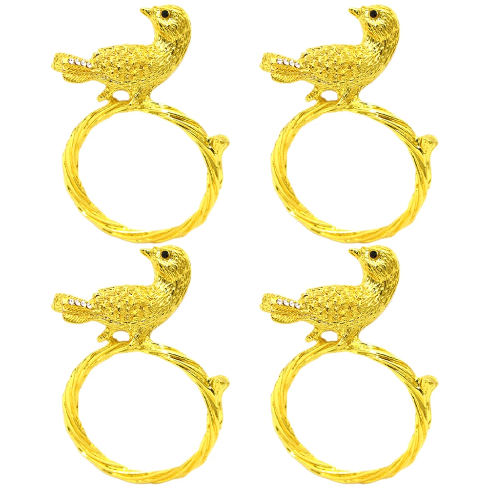 

Alloy Bird Shaped Napkin Rings Decorative Table naments Wedding Dinner Party Metal Buckle Dining Room Accessories