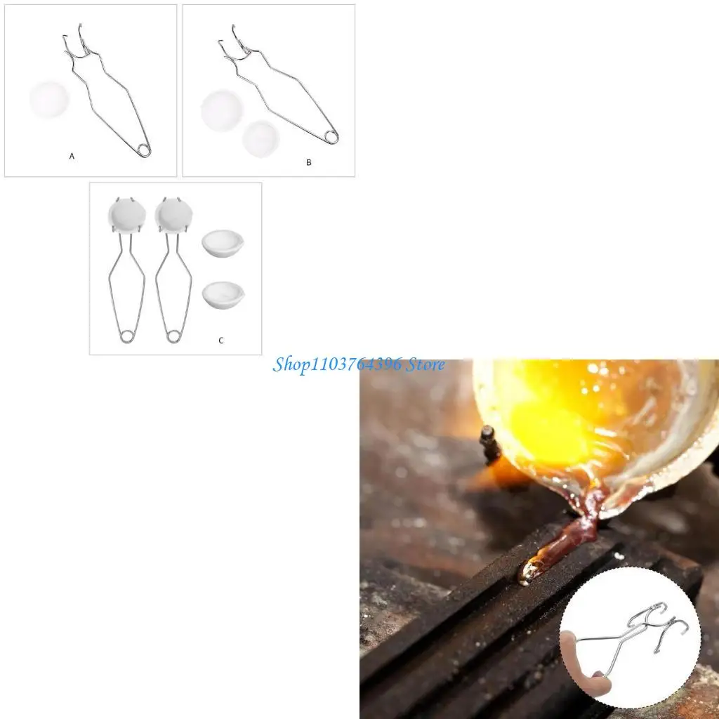 

Crucible Set Melting Dish Cups Crucibles Metal Melting Bowl Set Crucible Dish for Metal Melting