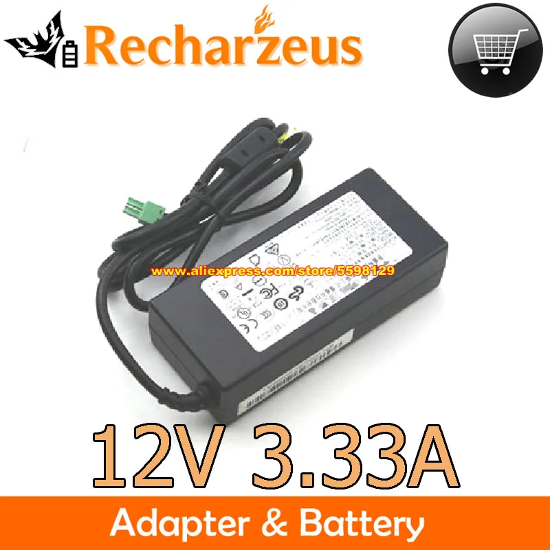 Genuine For Cwt 12V 3.33A 40W Adapter KPL-040F PAA040F KPL-040F-VI Charger For LCD DISPLAY CML-190GT QSC26404 IFP2710 DS-7P16NI