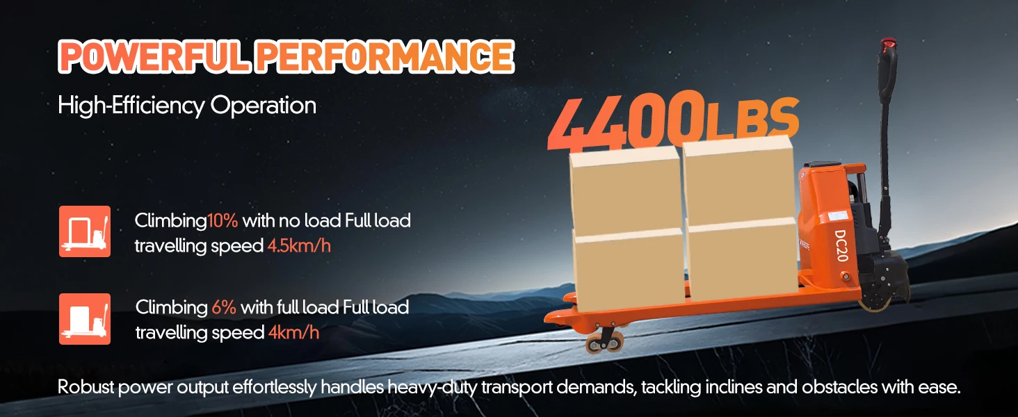 

Полностью электрический домкрат для поддонов, емкость 4400 фунтов, размер вилки 48 x 27 дюймов, рационный домкрат для поддонов с литиевой батареей, грузовик для поддонов