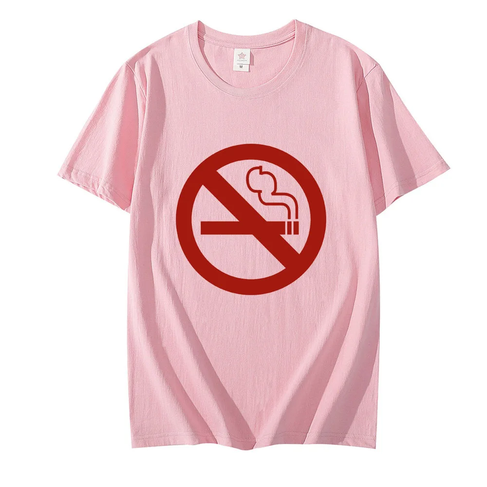 ممنوع التدخين قصيرة الأكمام متعة تصميم تي شيرت الجمالية تي شيرت ملابس النساء موضة الصيف الشارع الشهير الجرافيك تي شيرت Y2K #3